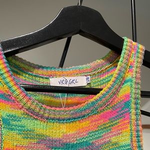Colorful VRG GRL mini dress
